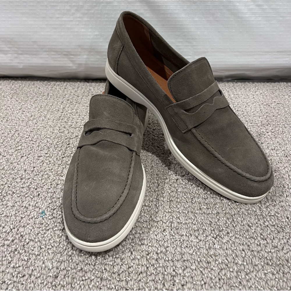 Rodd & Gunn Men Moana Loafer Shoes Size 12, 45 Green Gray Slip On Suede Leather - Picture 2 of 16